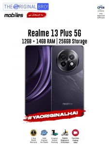 Realme 13 Plus 5G - 12GB RAM - 256GB Storage - PTA Approved - 12 Months Warranty - Purple - The Original Bro Mobiles - TOB42